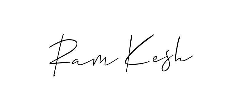 Allison_Script is a professional signature style that is perfect for those who want to add a touch of class to their signature. It is also a great choice for those who want to make their signature more unique. Get Ram Kesh name to fancy signature for free. Ram Kesh signature style 2 images and pictures png