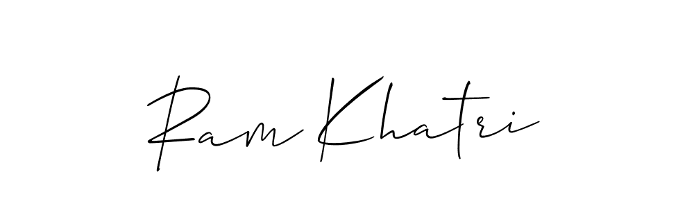 It looks lik you need a new signature style for name Ram Khatri. Design unique handwritten (Allison_Script) signature with our free signature maker in just a few clicks. Ram Khatri signature style 2 images and pictures png