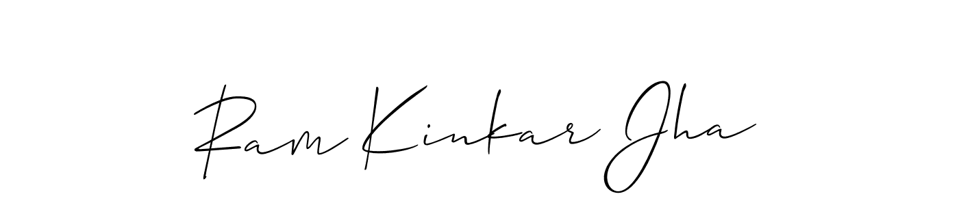 This is the best signature style for the Ram Kinkar Jha name. Also you like these signature font (Allison_Script). Mix name signature. Ram Kinkar Jha signature style 2 images and pictures png