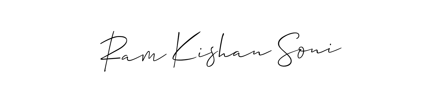 Also You can easily find your signature by using the search form. We will create Ram Kishan Soni name handwritten signature images for you free of cost using Allison_Script sign style. Ram Kishan Soni signature style 2 images and pictures png