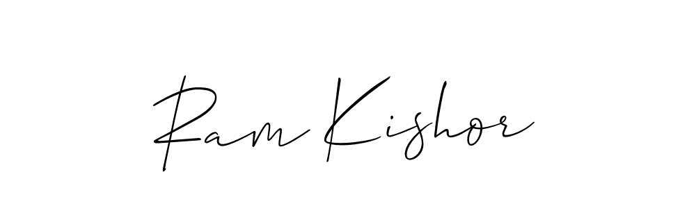 How to make Ram Kishor signature? Allison_Script is a professional autograph style. Create handwritten signature for Ram Kishor name. Ram Kishor signature style 2 images and pictures png