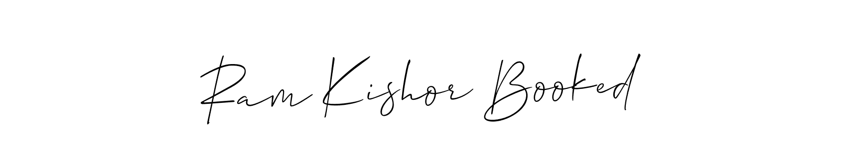 Make a short Ram Kishor Booked signature style. Manage your documents anywhere anytime using Allison_Script. Create and add eSignatures, submit forms, share and send files easily. Ram Kishor Booked signature style 2 images and pictures png