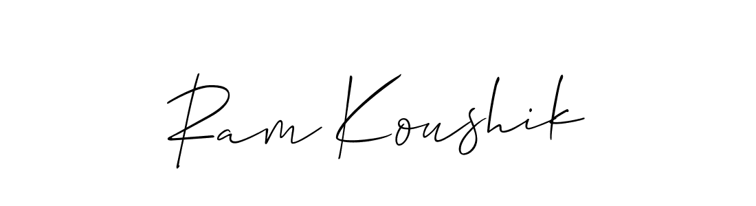 Make a beautiful signature design for name Ram Koushik. With this signature (Allison_Script) style, you can create a handwritten signature for free. Ram Koushik signature style 2 images and pictures png