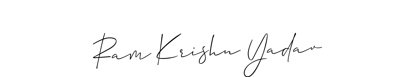 Ram Krishn Yadav stylish signature style. Best Handwritten Sign (Allison_Script) for my name. Handwritten Signature Collection Ideas for my name Ram Krishn Yadav. Ram Krishn Yadav signature style 2 images and pictures png