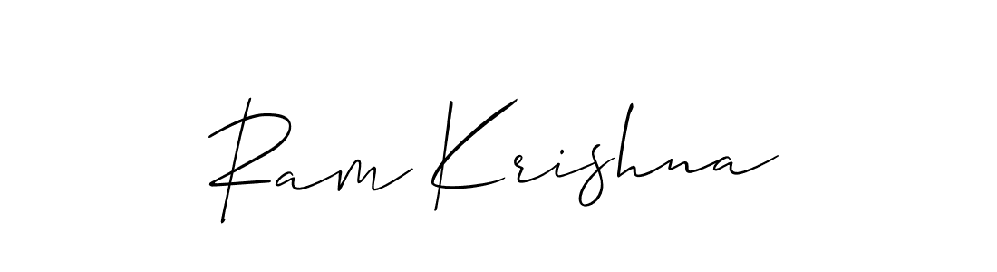 Allison_Script is a professional signature style that is perfect for those who want to add a touch of class to their signature. It is also a great choice for those who want to make their signature more unique. Get Ram Krishna name to fancy signature for free. Ram Krishna signature style 2 images and pictures png