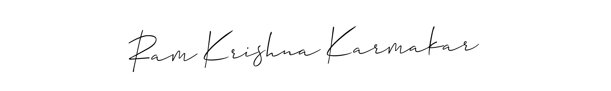 It looks lik you need a new signature style for name Ram Krishna Karmakar. Design unique handwritten (Allison_Script) signature with our free signature maker in just a few clicks. Ram Krishna Karmakar signature style 2 images and pictures png