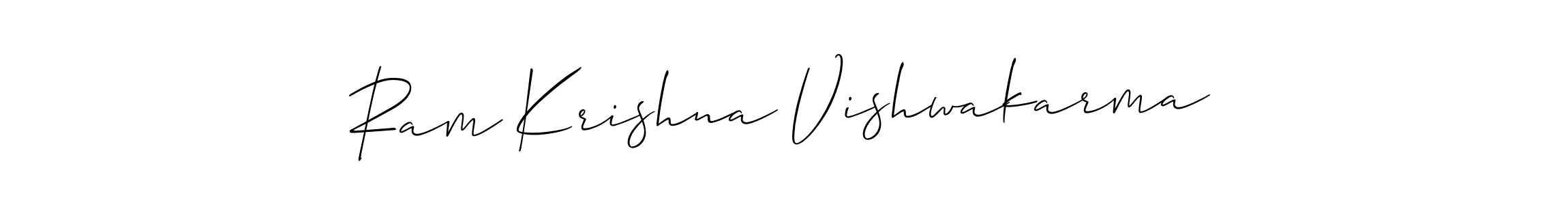 Create a beautiful signature design for name Ram Krishna Vishwakarma. With this signature (Allison_Script) fonts, you can make a handwritten signature for free. Ram Krishna Vishwakarma signature style 2 images and pictures png