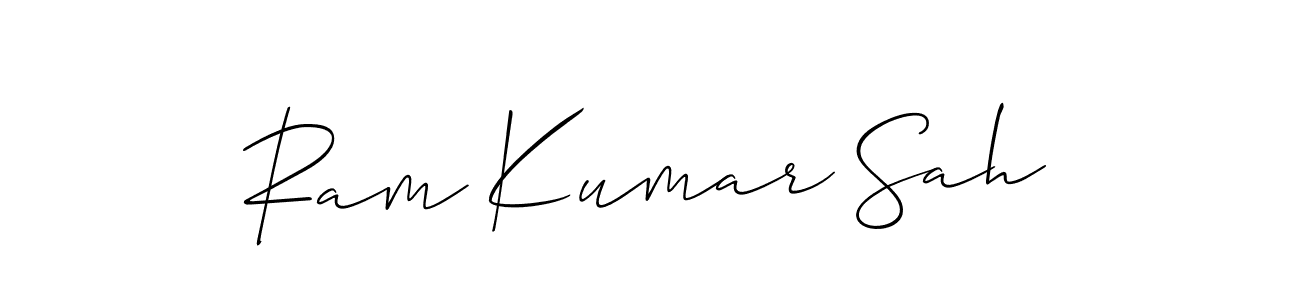 Use a signature maker to create a handwritten signature online. With this signature software, you can design (Allison_Script) your own signature for name Ram Kumar Sah. Ram Kumar Sah signature style 2 images and pictures png