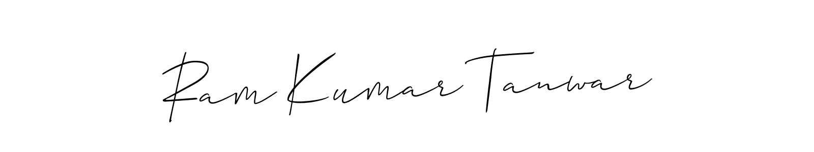 How to make Ram Kumar Tanwar signature? Allison_Script is a professional autograph style. Create handwritten signature for Ram Kumar Tanwar name. Ram Kumar Tanwar signature style 2 images and pictures png