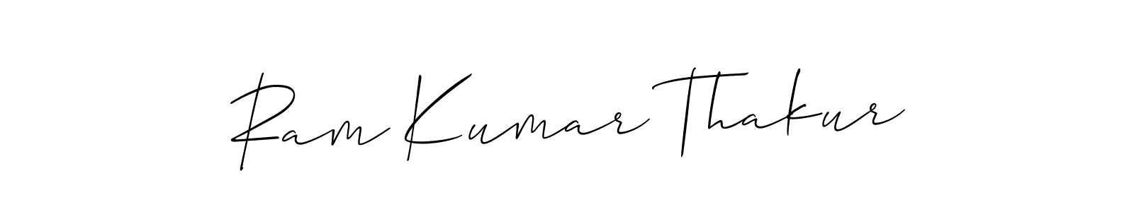 if you are searching for the best signature style for your name Ram Kumar Thakur. so please give up your signature search. here we have designed multiple signature styles  using Allison_Script. Ram Kumar Thakur signature style 2 images and pictures png