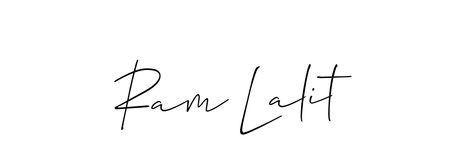 Similarly Allison_Script is the best handwritten signature design. Signature creator online .You can use it as an online autograph creator for name Ram Lalit. Ram Lalit signature style 2 images and pictures png
