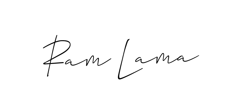 Design your own signature with our free online signature maker. With this signature software, you can create a handwritten (Allison_Script) signature for name Ram Lama. Ram Lama signature style 2 images and pictures png