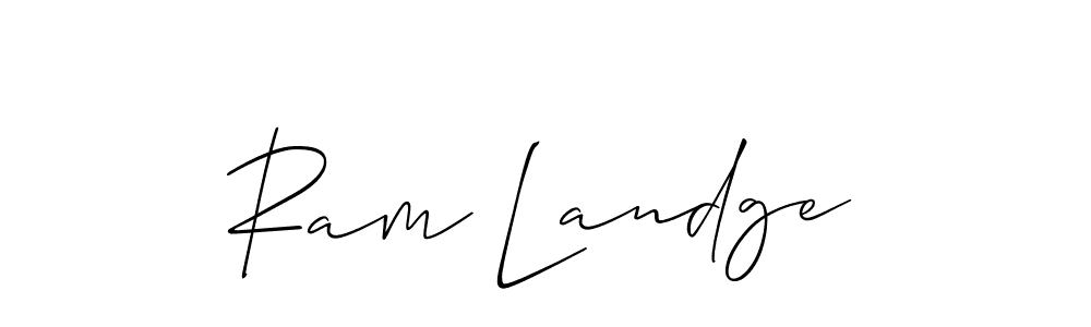 It looks lik you need a new signature style for name Ram Landge. Design unique handwritten (Allison_Script) signature with our free signature maker in just a few clicks. Ram Landge signature style 2 images and pictures png