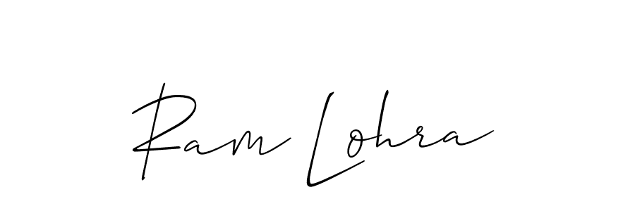 How to make Ram Lohra name signature. Use Allison_Script style for creating short signs online. This is the latest handwritten sign. Ram Lohra signature style 2 images and pictures png