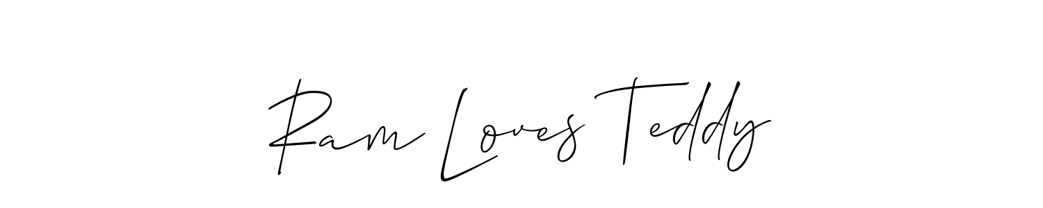 Design your own signature with our free online signature maker. With this signature software, you can create a handwritten (Allison_Script) signature for name Ram Loves Teddy. Ram Loves Teddy signature style 2 images and pictures png