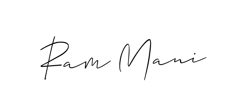 Design your own signature with our free online signature maker. With this signature software, you can create a handwritten (Allison_Script) signature for name Ram Mani. Ram Mani signature style 2 images and pictures png