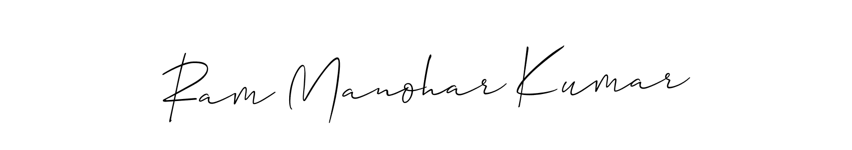 Allison_Script is a professional signature style that is perfect for those who want to add a touch of class to their signature. It is also a great choice for those who want to make their signature more unique. Get Ram Manohar Kumar name to fancy signature for free. Ram Manohar Kumar signature style 2 images and pictures png
