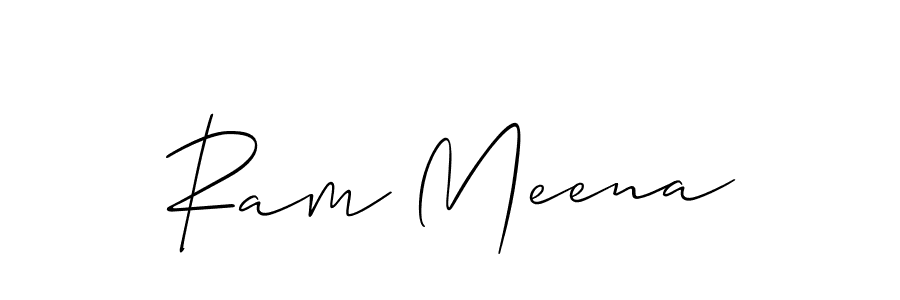 Create a beautiful signature design for name Ram Meena. With this signature (Allison_Script) fonts, you can make a handwritten signature for free. Ram Meena signature style 2 images and pictures png