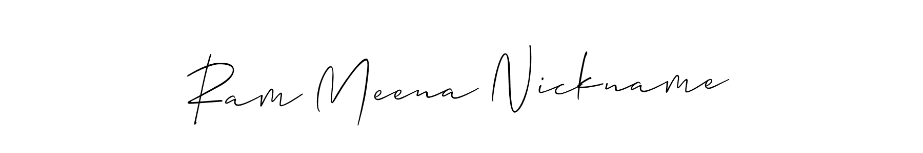 Once you've used our free online signature maker to create your best signature Allison_Script style, it's time to enjoy all of the benefits that Ram Meena Nickname name signing documents. Ram Meena Nickname signature style 2 images and pictures png