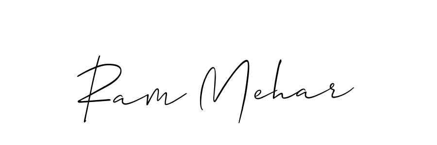 Create a beautiful signature design for name Ram Mehar. With this signature (Allison_Script) fonts, you can make a handwritten signature for free. Ram Mehar signature style 2 images and pictures png