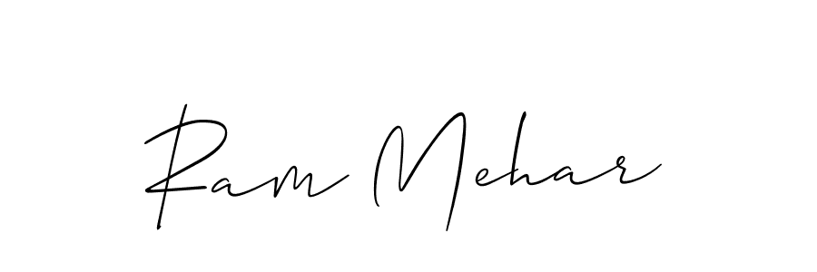 Make a beautiful signature design for name Ram Mehar. With this signature (Allison_Script) style, you can create a handwritten signature for free. Ram Mehar signature style 2 images and pictures png