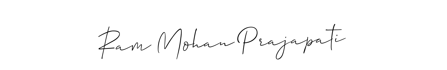 Use a signature maker to create a handwritten signature online. With this signature software, you can design (Allison_Script) your own signature for name Ram Mohan Prajapati. Ram Mohan Prajapati signature style 2 images and pictures png