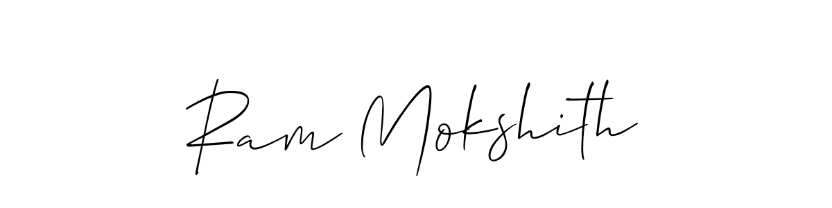 Also You can easily find your signature by using the search form. We will create Ram Mokshith name handwritten signature images for you free of cost using Allison_Script sign style. Ram Mokshith signature style 2 images and pictures png