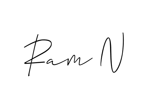 Use a signature maker to create a handwritten signature online. With this signature software, you can design (Allison_Script) your own signature for name Ram N. Ram N signature style 2 images and pictures png