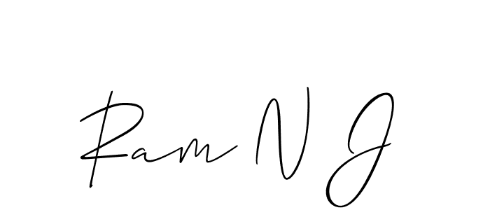 Allison_Script is a professional signature style that is perfect for those who want to add a touch of class to their signature. It is also a great choice for those who want to make their signature more unique. Get Ram N J name to fancy signature for free. Ram N J signature style 2 images and pictures png