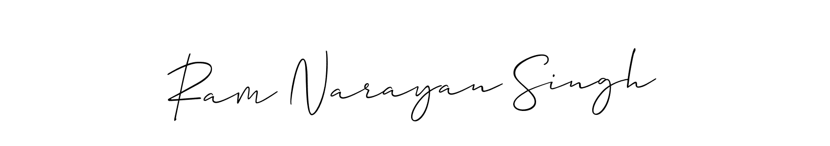 Make a short Ram Narayan Singh signature style. Manage your documents anywhere anytime using Allison_Script. Create and add eSignatures, submit forms, share and send files easily. Ram Narayan Singh signature style 2 images and pictures png