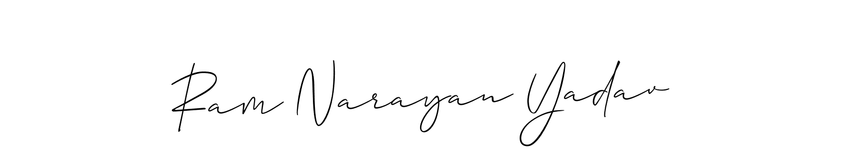 How to make Ram Narayan Yadav name signature. Use Allison_Script style for creating short signs online. This is the latest handwritten sign. Ram Narayan Yadav signature style 2 images and pictures png