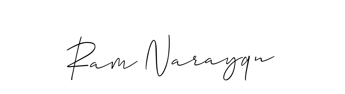 It looks lik you need a new signature style for name Ram Narayqn. Design unique handwritten (Allison_Script) signature with our free signature maker in just a few clicks. Ram Narayqn signature style 2 images and pictures png