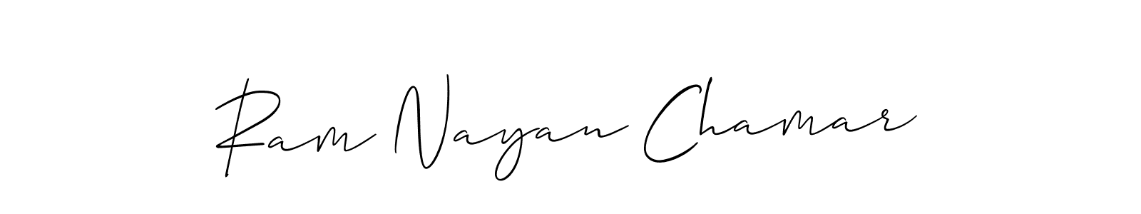 You can use this online signature creator to create a handwritten signature for the name Ram Nayan Chamar. This is the best online autograph maker. Ram Nayan Chamar signature style 2 images and pictures png