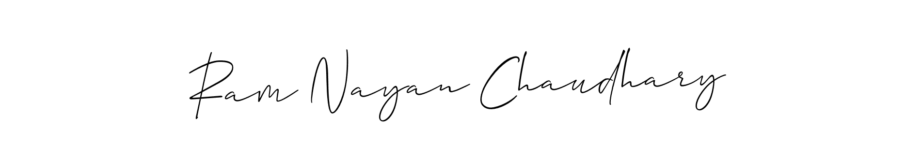 Make a short Ram Nayan Chaudhary signature style. Manage your documents anywhere anytime using Allison_Script. Create and add eSignatures, submit forms, share and send files easily. Ram Nayan Chaudhary signature style 2 images and pictures png
