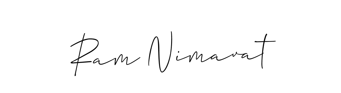 Design your own signature with our free online signature maker. With this signature software, you can create a handwritten (Allison_Script) signature for name Ram Nimavat. Ram Nimavat signature style 2 images and pictures png