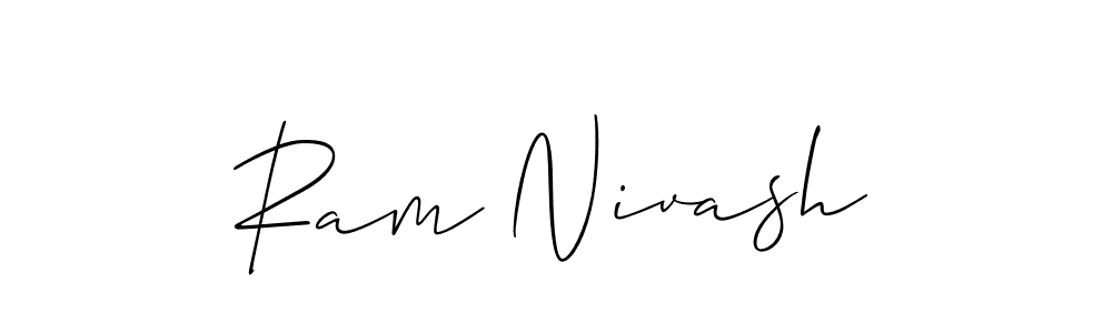 Make a beautiful signature design for name Ram Nivash. With this signature (Allison_Script) style, you can create a handwritten signature for free. Ram Nivash signature style 2 images and pictures png