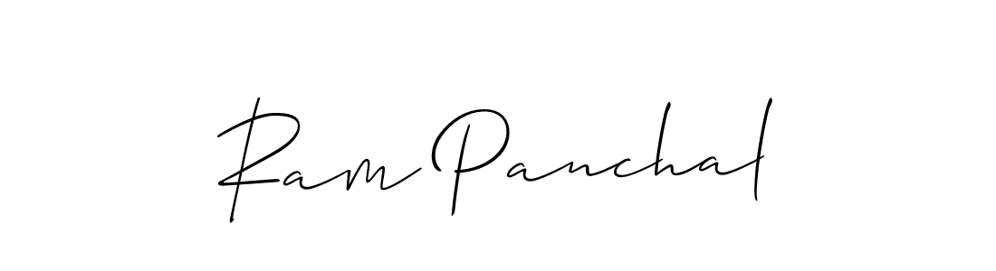 Create a beautiful signature design for name Ram Panchal. With this signature (Allison_Script) fonts, you can make a handwritten signature for free. Ram Panchal signature style 2 images and pictures png