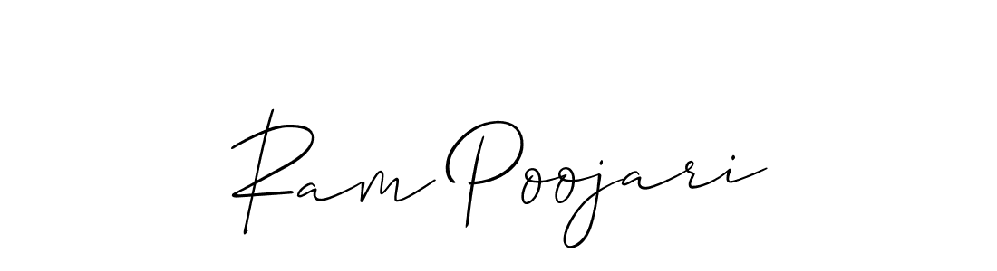 Similarly Allison_Script is the best handwritten signature design. Signature creator online .You can use it as an online autograph creator for name Ram Poojari. Ram Poojari signature style 2 images and pictures png