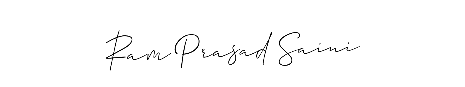 if you are searching for the best signature style for your name Ram Prasad Saini. so please give up your signature search. here we have designed multiple signature styles  using Allison_Script. Ram Prasad Saini signature style 2 images and pictures png