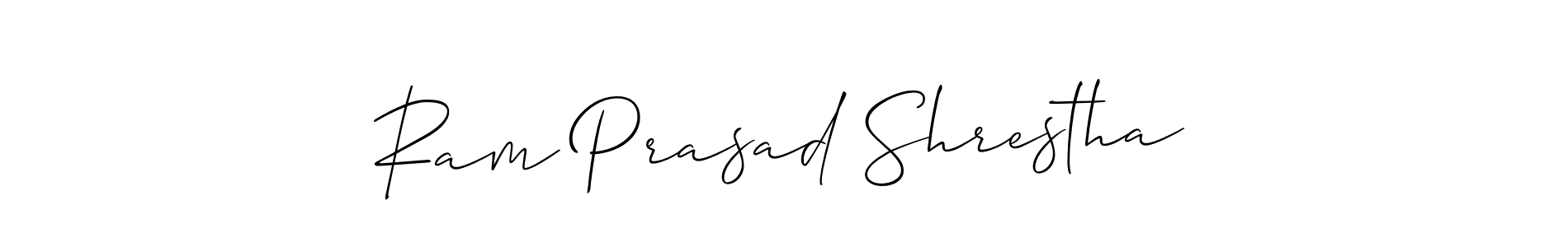 This is the best signature style for the Ram Prasad Shrestha name. Also you like these signature font (Allison_Script). Mix name signature. Ram Prasad Shrestha signature style 2 images and pictures png