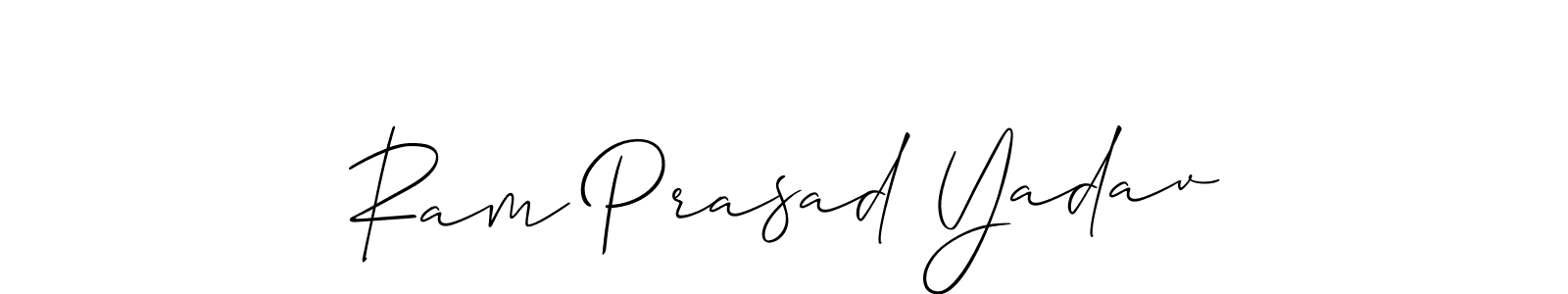 Use a signature maker to create a handwritten signature online. With this signature software, you can design (Allison_Script) your own signature for name Ram Prasad Yadav. Ram Prasad Yadav signature style 2 images and pictures png