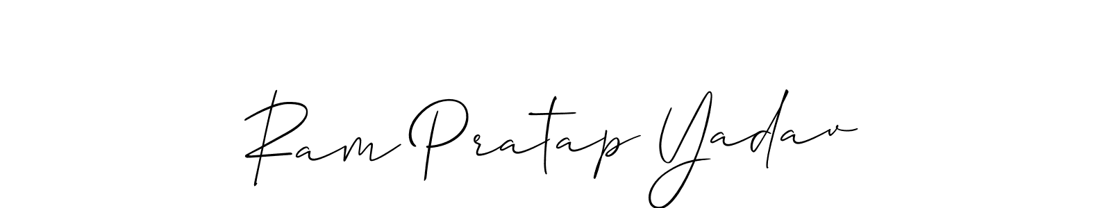 Also You can easily find your signature by using the search form. We will create Ram Pratap Yadav name handwritten signature images for you free of cost using Allison_Script sign style. Ram Pratap Yadav signature style 2 images and pictures png