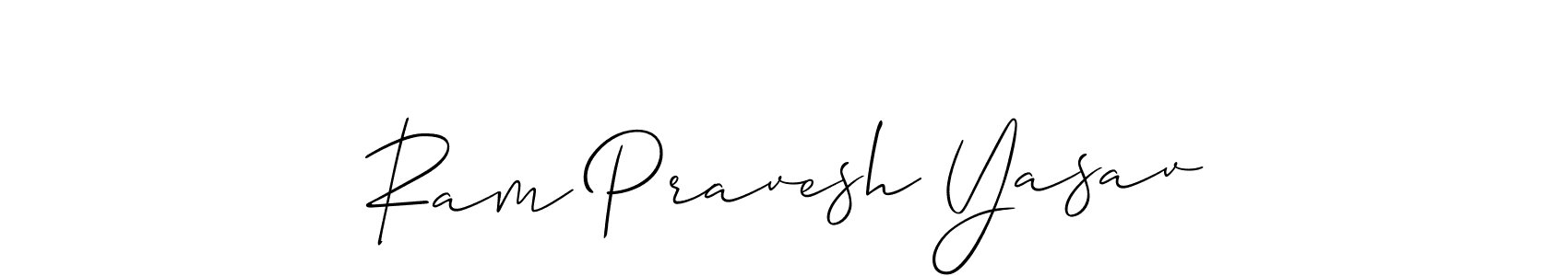 Create a beautiful signature design for name Ram Pravesh Yasav. With this signature (Allison_Script) fonts, you can make a handwritten signature for free. Ram Pravesh Yasav signature style 2 images and pictures png