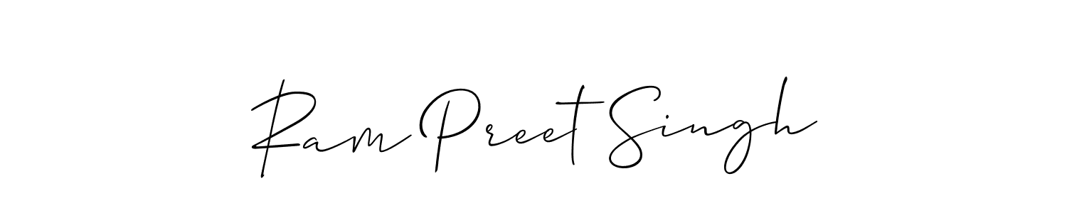 if you are searching for the best signature style for your name Ram Preet Singh. so please give up your signature search. here we have designed multiple signature styles  using Allison_Script. Ram Preet Singh signature style 2 images and pictures png