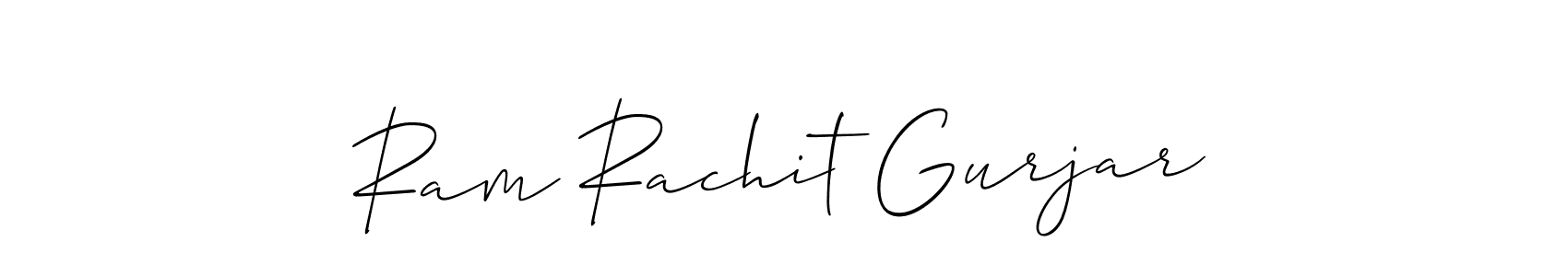 Make a beautiful signature design for name Ram Rachit Gurjar. With this signature (Allison_Script) style, you can create a handwritten signature for free. Ram Rachit Gurjar signature style 2 images and pictures png