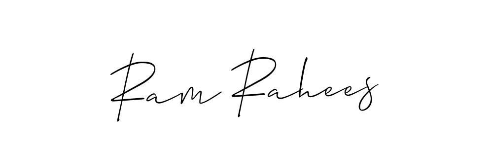 Ram Rahees stylish signature style. Best Handwritten Sign (Allison_Script) for my name. Handwritten Signature Collection Ideas for my name Ram Rahees. Ram Rahees signature style 2 images and pictures png