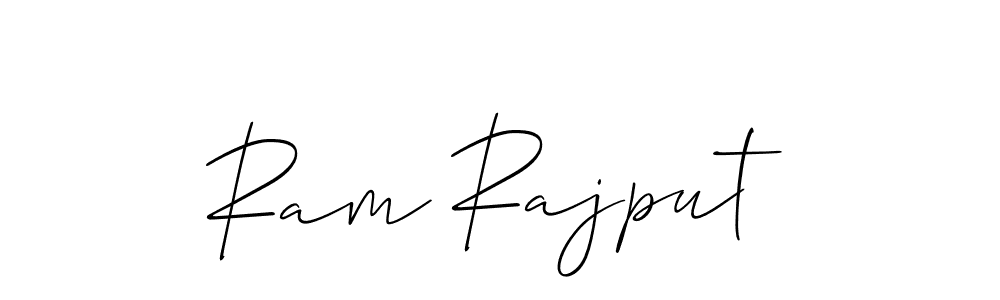 Use a signature maker to create a handwritten signature online. With this signature software, you can design (Allison_Script) your own signature for name Ram Rajput. Ram Rajput signature style 2 images and pictures png