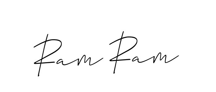 Use a signature maker to create a handwritten signature online. With this signature software, you can design (Allison_Script) your own signature for name Ram Ram. Ram Ram signature style 2 images and pictures png