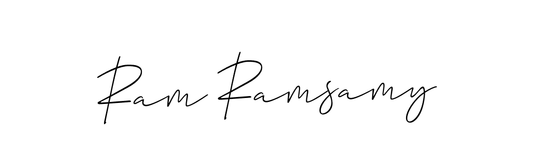 Create a beautiful signature design for name Ram Ramsamy. With this signature (Allison_Script) fonts, you can make a handwritten signature for free. Ram Ramsamy signature style 2 images and pictures png