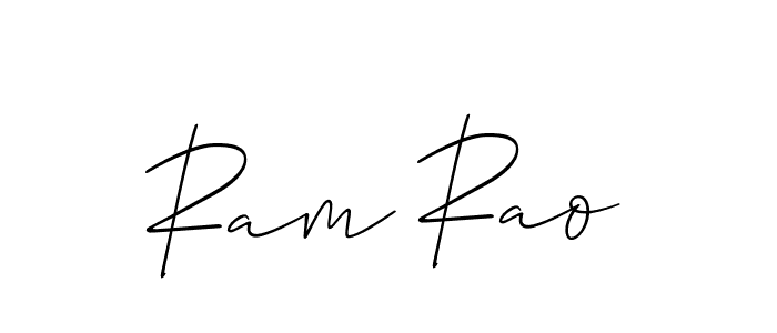 You should practise on your own different ways (Allison_Script) to write your name (Ram Rao) in signature. don't let someone else do it for you. Ram Rao signature style 2 images and pictures png